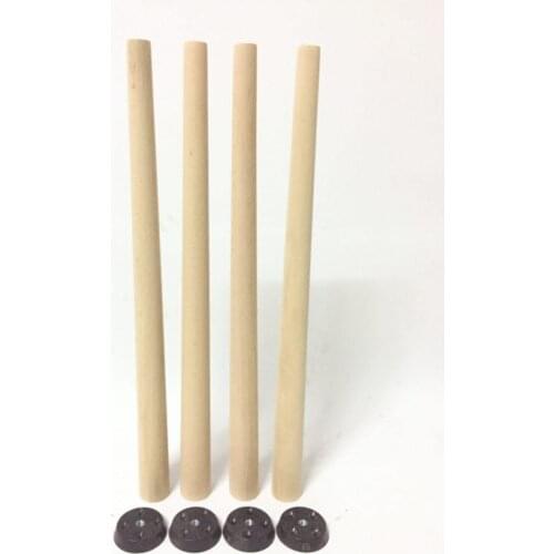 4 pcs Wood Conical Foot Coffee Table Leg 50cm