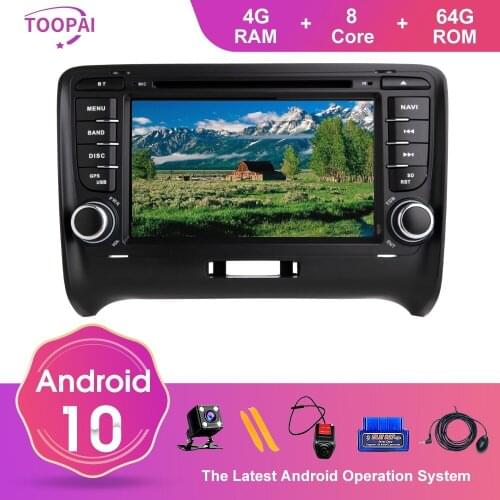 TOOPAI Auto Radio Stereo Head Unit Android 10 For Audi TT MK2 2006-2012 GPS Navigation Car Multimedia Player DVD CD SWC Wifi 3G