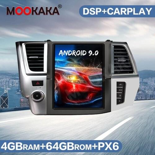Android 9 Tesla Style Car Radio GPS Navigation For Toyota Highlander 2014-2019 Multimedia Player Tape Recorder Head Unit Carplay