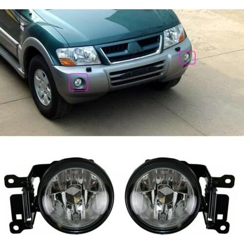 1 Pair Car Left & Right Front Fog Light Drive Driving Lamp Fit For Mitsubishi Pajero Sport Montero 2000 2001 2002 2003 2004
