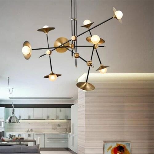 Free Shipping Decorative Chandelier Lighting Nordic Horn LED Chandelier Lamp Modern Living Room Lamp Villa Lighting