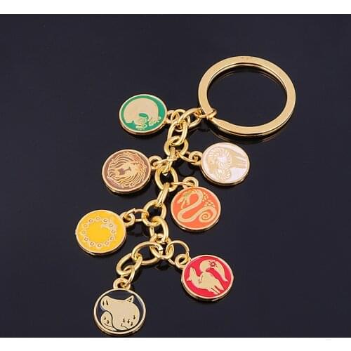 The Seven Deadly Sins Meliodas Escanor Keychain Nanatsu no Taizai Dragon Lion Boar Goat Fox Protagonist Tattoo Key Chain Jewelry