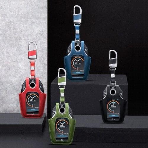 Genuine Leather Car Display Key Case Cover for BMW 5 7 series G11 G12 G30 G31 G32 i8 I12 I15 G01 X3 G02 G05 X5 G07