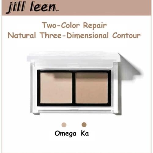 JILL LEEN Two-tone Repair Powder Shadow Palette Nose Shadow Silhouette Brighten Pearlescent Hairline Filling Cosmetics