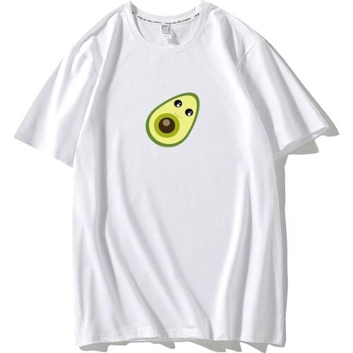 Avocado T-shirt Women Vegan Korean T-shirt Kawaii Womens Small Fresh Casual Avocados Graphic T-shirt Clothing Top Tee Funny