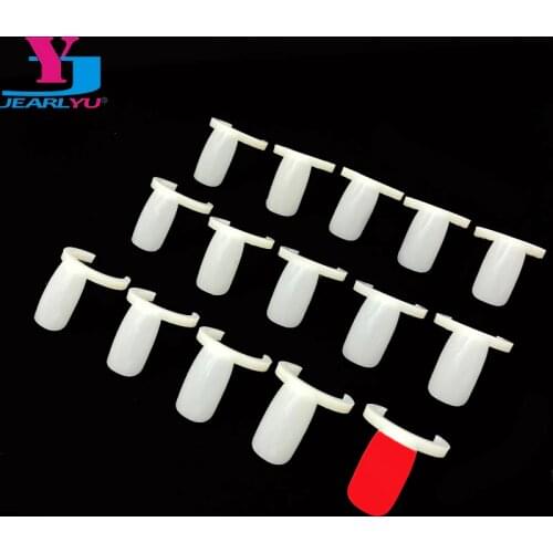 50 Pcs Tips Fake Nail Ring Board Practice Ring Natural Full Cover False Nails Nail Polish Color Display Sample Nail Art Tools