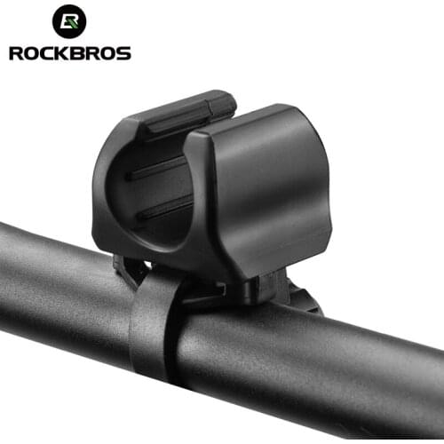 ROCKBROS Bike Light Holder Mount Bike Flashlight Bracket MTB Road Bike Rotating Quick Release Lamp Holder Bike Accessories