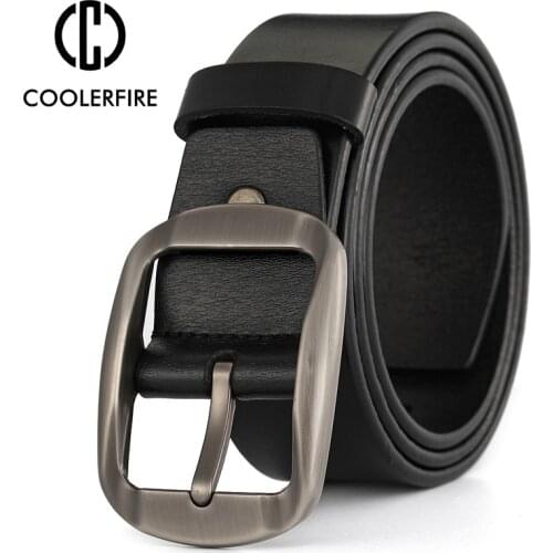 Men Genuine Leather Belts High Quality Pin Buckle Brand Jeans Belts for Men Casual Leisure Cowskin Male Strap HQ219