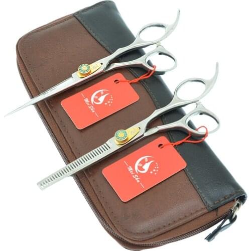 Meisha 6 Inch Professional Hairdressing Scissors Set Japan Steel Sharp Blade Barber Hair Cutting Thinning Scissors Shear A0087A