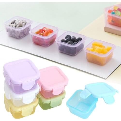 Small Fresh-Keeping Organizer Fruit Case Storage Box Transparent Food Prep Lunch Box Fruit Salad Mini Cake Packaging Box Writabl