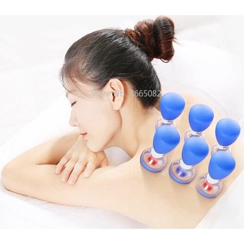Newest 6pcs Haci 5 Elements Needle Bipolar Strong Magnetic Vacuum Acupuncture Cupping Set Suction Cupping Set Magnetic therapy