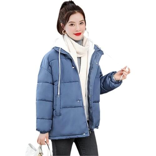 New 2021 Winter Jacket Womens Parkas Down Cotton Jackets Hooded Coat Thick Warm Female Parka Casual Oversize Outwear Plus size