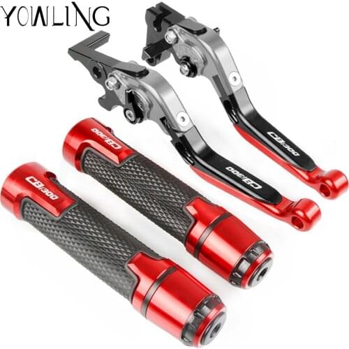 For HONDA CB1300 /ABS 2003-2010 2009 2008 2007 2006 Motorcycle Adjustable Brake Clutch Levers and Handlebar Hand Grips ends