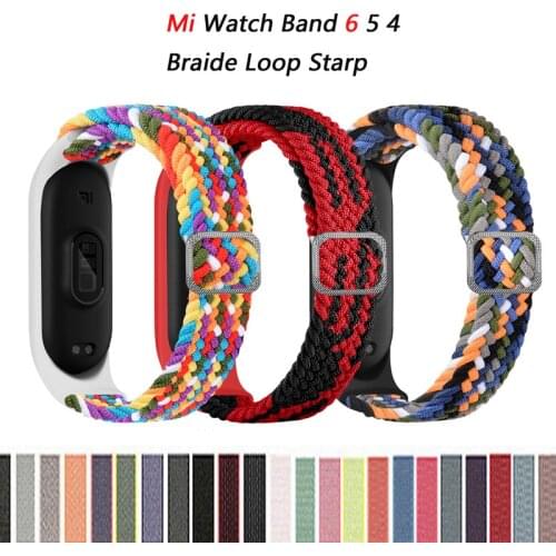 Bracelet For Mi Band 6 5 Strap Nylon Sport loop watch Belt pulsera correa Miband strap Wristband for xiaomi Mi band 4 fashion