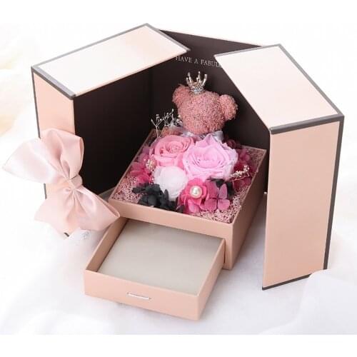Jewelry Box Rose Gift Artificial Flower Christmas Gift For Mom Artificial Flower Birthday Girlfriend Valentines Gift