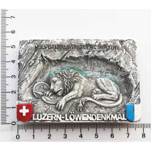 Swiss Lucerne Memorial Lion Monument Tourist Commemorative Crafts Magnetic Fridge Magnet