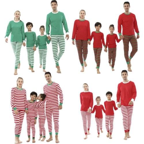 Mommy And Me Matching Sleepwear Familie Bijpassende Outfits 100 Cotton Family Pajamas Sets Mom Dad Baby Kids Homewear Pyjamas