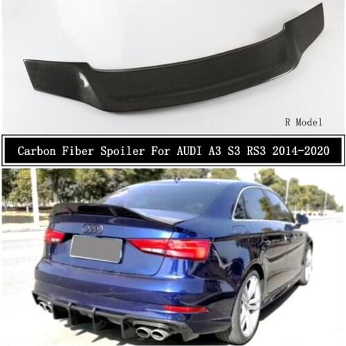 Carbon Fiber Spoiler For AUDI A3 S3 RS3 2014 2015 2016 2017 2018 2019 2020 Wing Lip Spoilers High Quality R Car Accessories