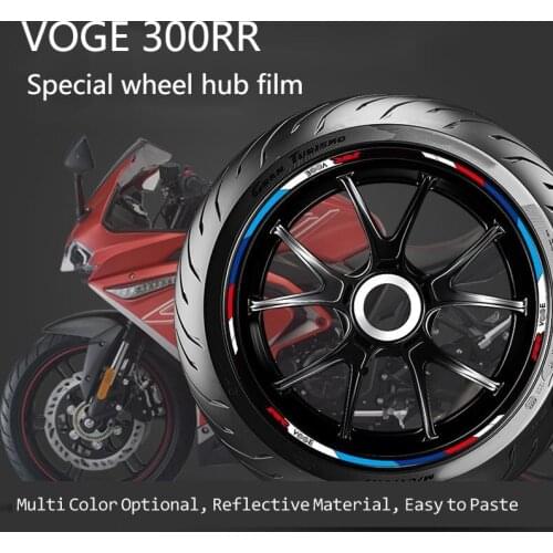 Motorcycle Wheel Hub Stickers Tire Reflective Damping Decals Film Waterproof for LONCIN VOGE 300rr