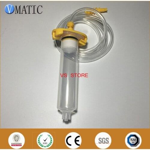 High Quality Glue Dispensing Pneumatic Syringe Barrel 30cc 30ml With Barrel Valve Adapter