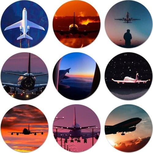 Aircraft plane airplane Icons Pins Badge Decoration Brooches Metal Badges For Backpack Decoration