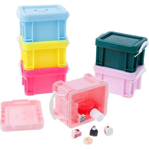 1:12 dollhouse miniature Mini Colorful Storage Box toy match for New collectible Gift Mini Luggage Box Pretend Play Toy