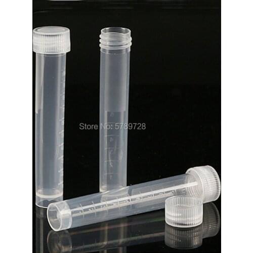 10ml 100pcs 200pcs 300pcs 500pcs Plastic flat bottom freezer tube Lab frozen sample tubes with silicone gasket threaded cap