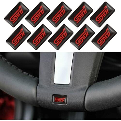 10pcs/lot Car-Styling STI Emblems Fit Valves For for SUBARU LEGACY Forester Outback Impreza Auto Accessories Car Styling