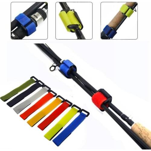 10 Pcs Reusable Fishing Rod Tie Device Holder Strap Fastener Ties Fishing Tools Supply Reverse Buckle Cable Tie Fishing Gear