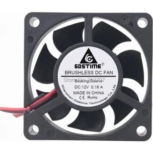 2P Gdstime 12V 2Pin 6CM 60MM 60X20mm Brushless DC Mini Ventilation Motor Cooling Fan