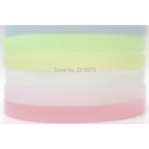 60pcs glow in the dark solid sport silicone wristband thin rubber bracelets free shipping