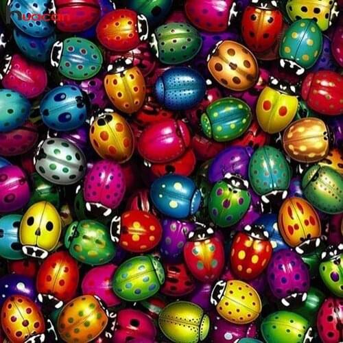 HUACAN Diamond Embroidery Ladybug Mosaic 5D DIY Diamond Painting Full Square New Arrival Picture Of Rhinestones Home Decor