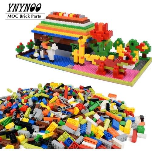 500Grams/lot MOC Rebrickable Parts Brick 1x1 1x2 1x4 1x6 2x2 2x3 2x4 2x6 Mixed 8 Sizes Building Blocks Bricks DIY Toys Paricles