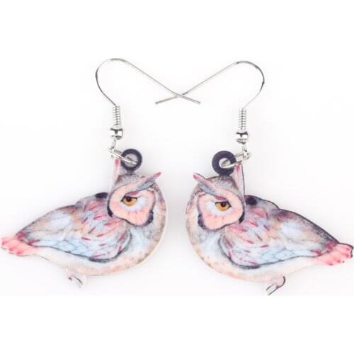 Bonsny Long Drop Brand Lovely Bird Earrings Acrylic New 2015 Jewelry For Girls Women Gift Cartoon Child Earrings Accessories