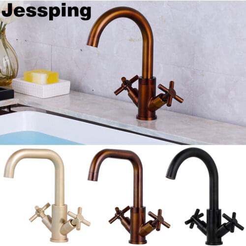 Double handles bronze special color bathroom basin faucet water tap