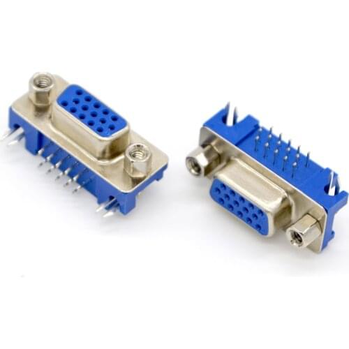 GONGFENG 100pcs New Hot Sales VGA 3.08mm DB15 interface HDR15 DR15 Female Connector Socket three row Cheap Wholesale