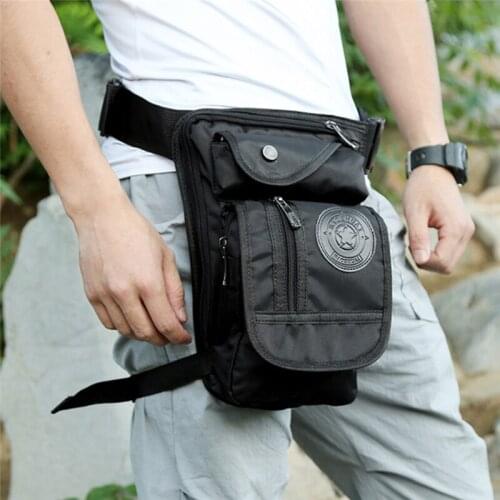 High Quality Mens Canvas Drop Leg Bag Military Motorcycle Multi-purpose Messenger Shoulder Bags Belt Hip Bum Waist Fanny Pack