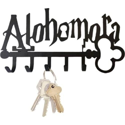 Halloween Creative Metal Key Holder wih 5 Hooks Iron Art Wall Mounted Adhesive Black Hanger Organizer Hat Towel Rack 85DA