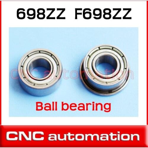 40pcs 698 S698ZZ S698-2Z 8*19*6mm Miniature stainless steel deep groove Radial ball bearing F698ZZ 698ZZ flange flanged bearing