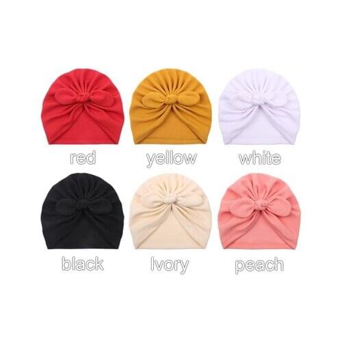 Fashion Autumn Baby Boho Hat Girl Boy Cap Children Hats Toddler Kids Bowknot Hat Toddler Turban Head Wrap Cap Accessories