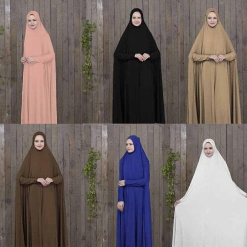 Prayer Clothing Black Kaftan With Hijab Robes Arabian Women Islamic Clothing Muslim Abaya Bat Robes abaya dubai hijab dress