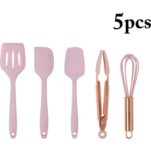 5Pcs/Set Food Grade Silicone Baking Tools Set Heat Resistant Kitchen Cooking Utensils Set DIY Baking Tools Accessories