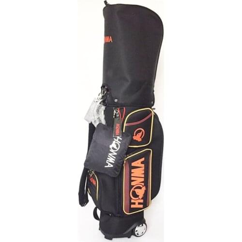 New Men Golf Standard Bag Adjustable HONMA Clubs Golf Bag 9.5in Golf Cart Bag Nylon Pulley Bag Plus Golf Rain Cover