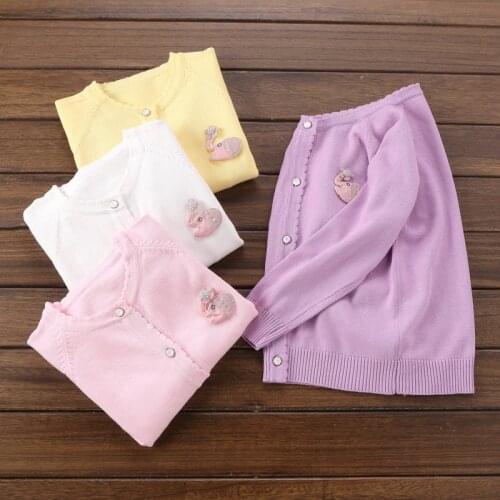 2019 new spring and autumn new fashion girls sweaters 2-8years girls cardigans #1902