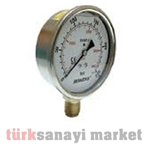 Ø100 STANDARD GLYCERINE MANOMETER BOTTOM CONNECTED PRESSURE GAUGE pressure measurement, pressure gauge, pressure measuring mac