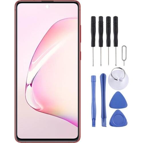 Original Super AMOLED Material LCD Screen and Digitizer Full Assembly for Galaxy Note 10 Lite(Black)