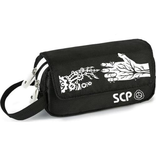 SCP Foundation Pencil Cases for Girls Secure Contain Protect Small School Bags Canvas Large Pencil Bag Organizer for Cosmetics