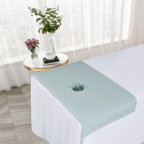 1Pcs Pro Salon Head Sheets SPA Massage Treatment Beauty Salon Bed Table Cover Sheets with Hole 50*90cm