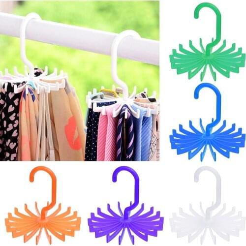 1Pc 18-Hook Adjustable Rotating Tie Rack Holder Space Saving for Closet Belt Scarf Hanger Storage Organizer Home Gadget decors