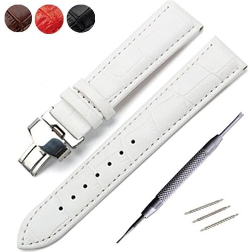 14 16 18 20mm Genuine Leather Watchband Man Women Handmade Dark Brown Black Vintage Wrist Watch Strap Belt